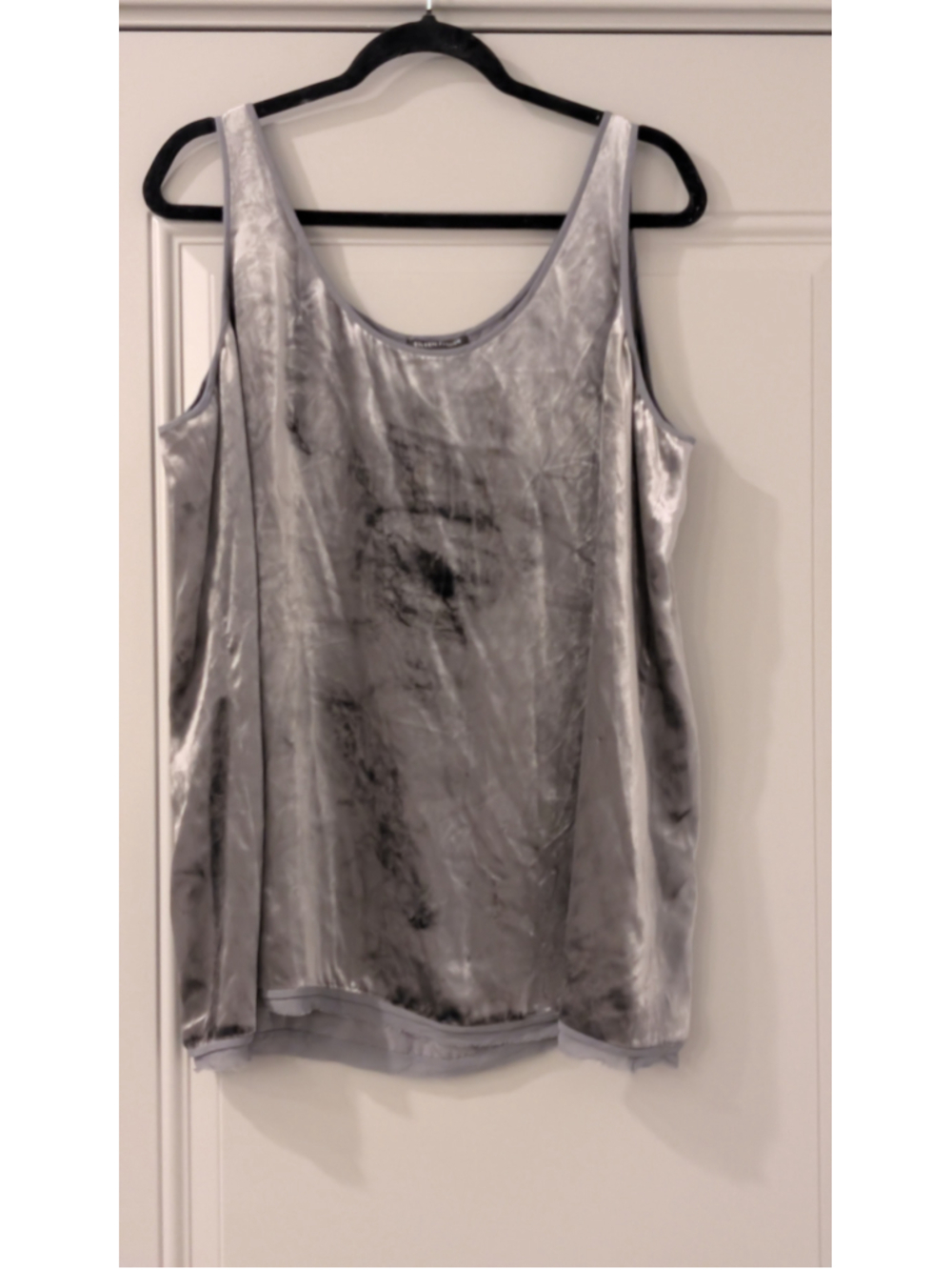 Women's Eileen Fisher Velvet Tank Top Grey Size XL